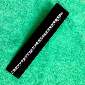 Suzanne Somers Triangle Pink & Black CZ Bracelet